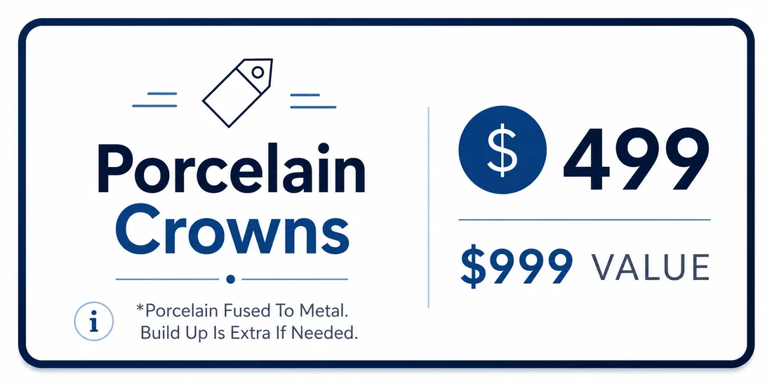 Porcelain Crown coupon — Rio Hondo Dental Office, Downey