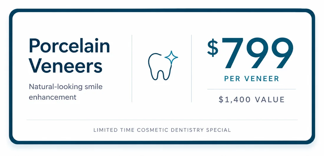 Porcelain Veneers coupon — Rio Hondo Dental Office, Downey