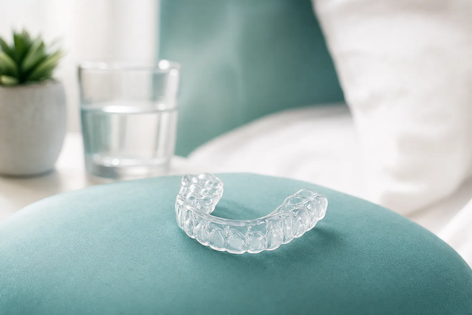 Custom night guard for teeth grinding and TMJ in Downey